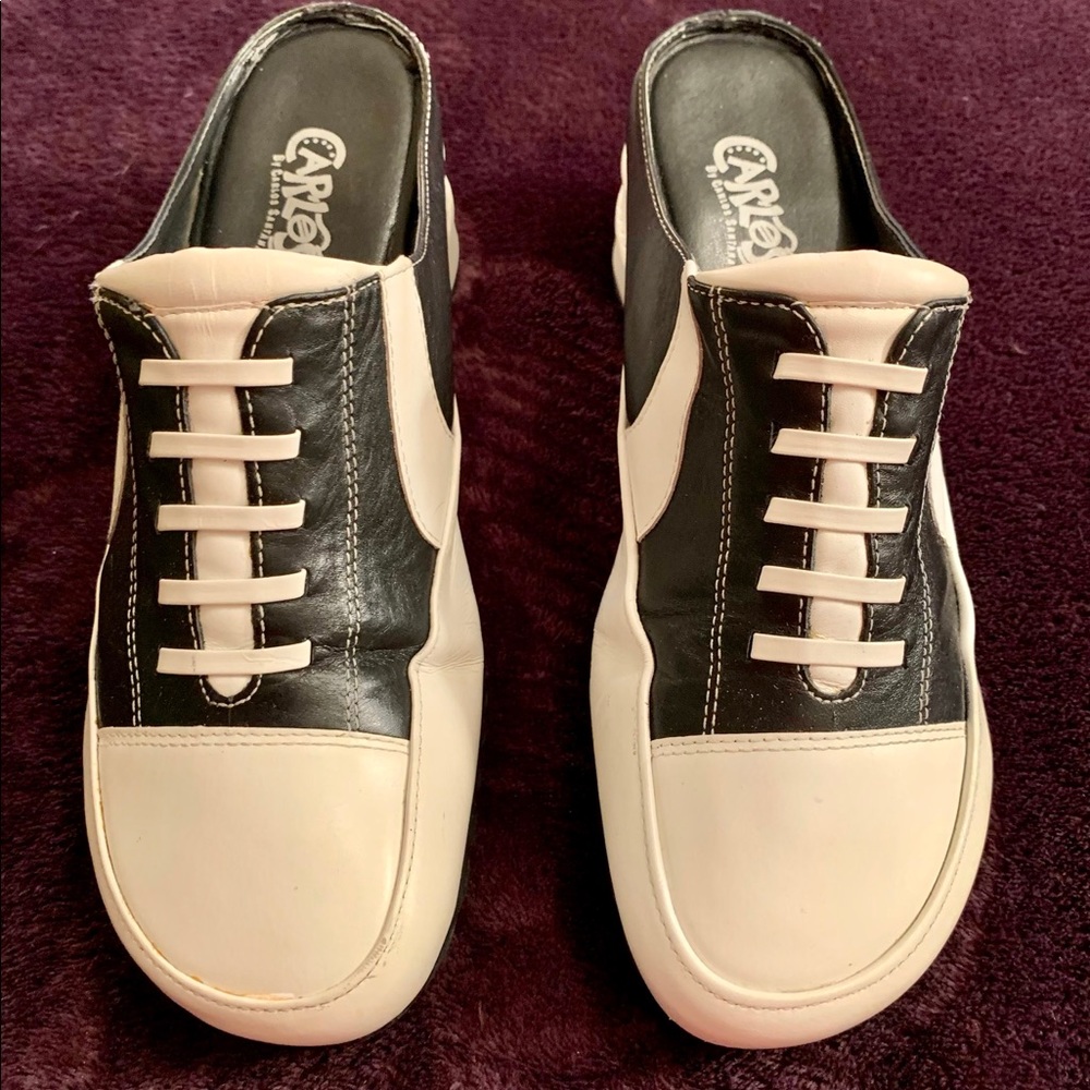 Black & White Carlos by Carlos Santana Mules Sz 7M